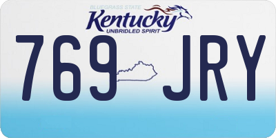 KY license plate 769JRY