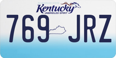 KY license plate 769JRZ