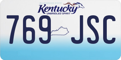 KY license plate 769JSC
