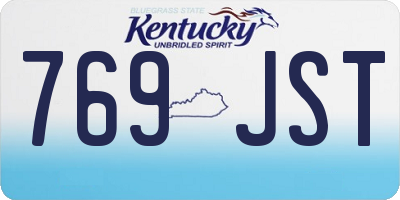 KY license plate 769JST