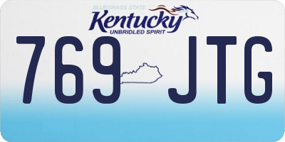 KY license plate 769JTG