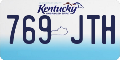 KY license plate 769JTH