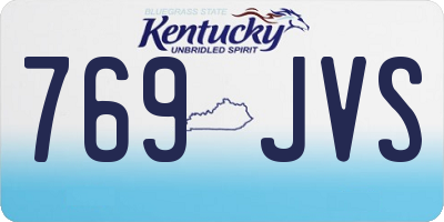 KY license plate 769JVS
