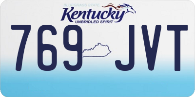 KY license plate 769JVT