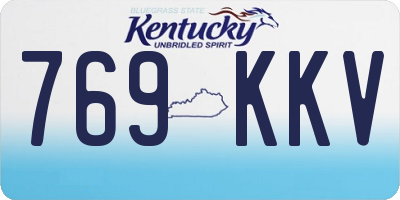 KY license plate 769KKV