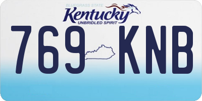 KY license plate 769KNB