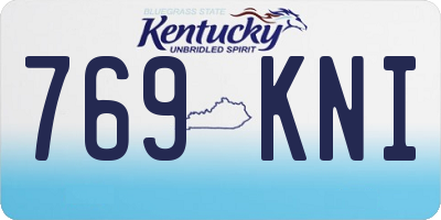 KY license plate 769KNI