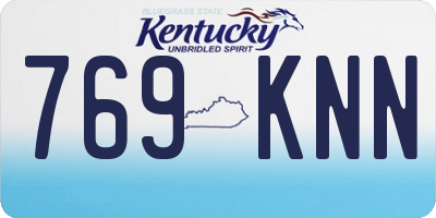 KY license plate 769KNN