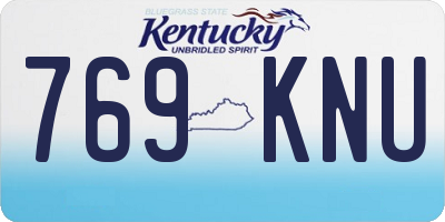 KY license plate 769KNU