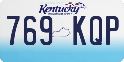 KY license plate 769KQP