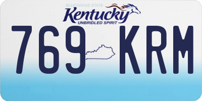 KY license plate 769KRM