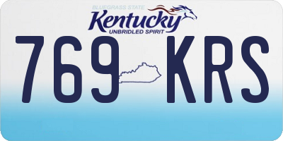 KY license plate 769KRS