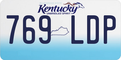 KY license plate 769LDP