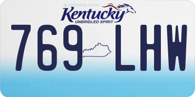 KY license plate 769LHW