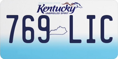 KY license plate 769LIC