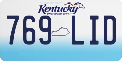 KY license plate 769LID