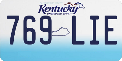 KY license plate 769LIE