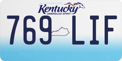 KY license plate 769LIF