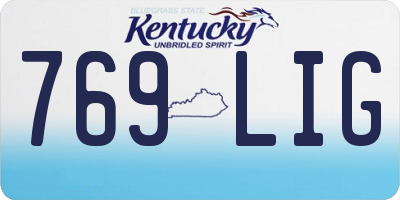 KY license plate 769LIG