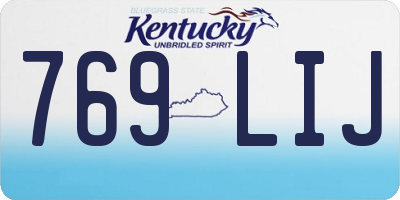 KY license plate 769LIJ