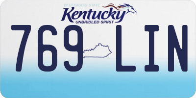 KY license plate 769LIN