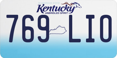 KY license plate 769LIO