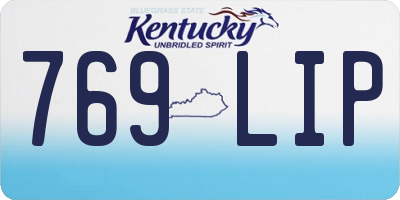 KY license plate 769LIP