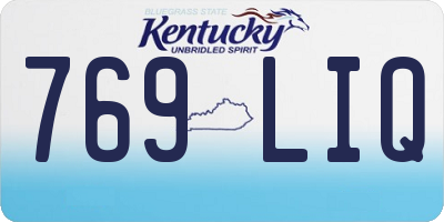 KY license plate 769LIQ
