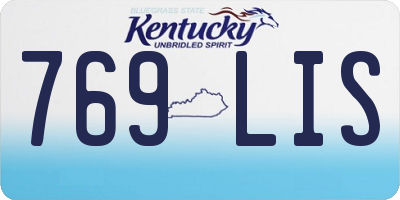KY license plate 769LIS