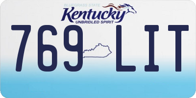 KY license plate 769LIT