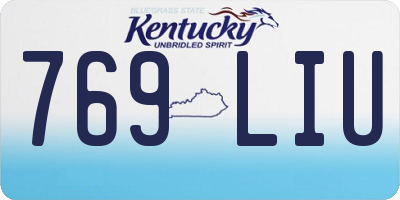 KY license plate 769LIU