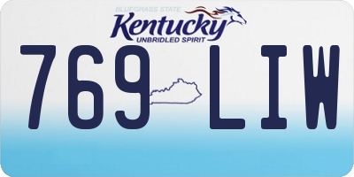 KY license plate 769LIW
