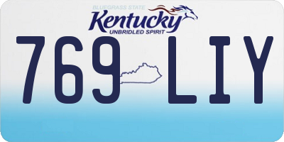 KY license plate 769LIY
