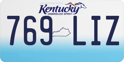 KY license plate 769LIZ