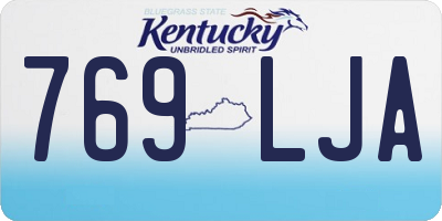 KY license plate 769LJA