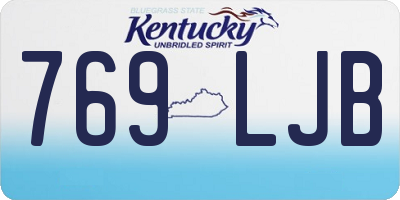 KY license plate 769LJB