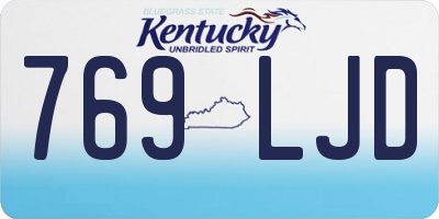 KY license plate 769LJD