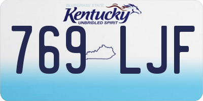 KY license plate 769LJF