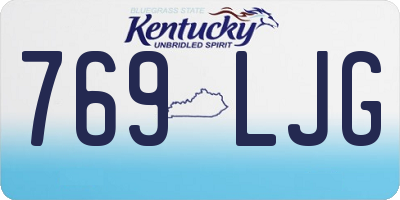 KY license plate 769LJG