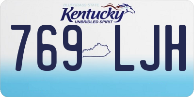 KY license plate 769LJH