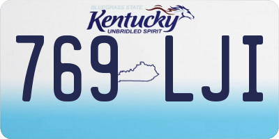 KY license plate 769LJI