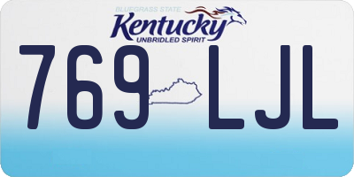 KY license plate 769LJL