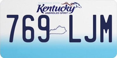 KY license plate 769LJM