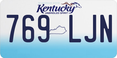 KY license plate 769LJN