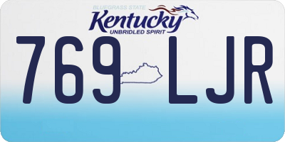 KY license plate 769LJR