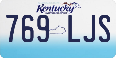 KY license plate 769LJS
