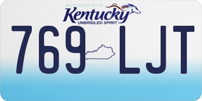 KY license plate 769LJT