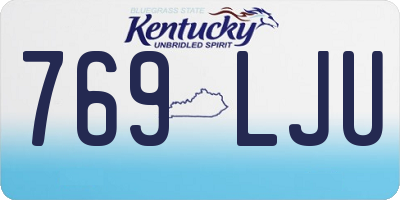 KY license plate 769LJU