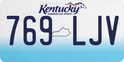 KY license plate 769LJV
