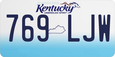 KY license plate 769LJW